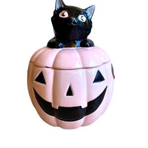 Cobwebs and Cauldrons Pumpkin Pink Canister